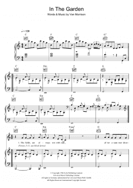 page one of In The Garden (Piano, Vocal & Guitar Chords)
