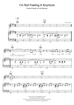page one of I'm Not Feeling It Anymore (Piano, Vocal & Guitar Chords)
