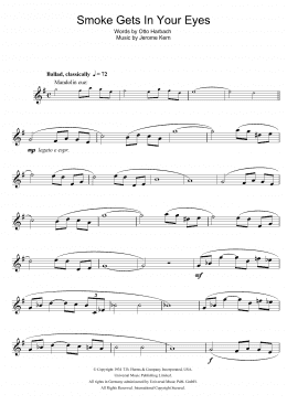 page one of Smoke Gets In Your Eyes (Clarinet Solo)
