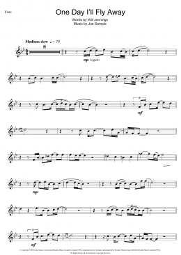 page one of One Day I'll Fly Away (Flute Solo)
