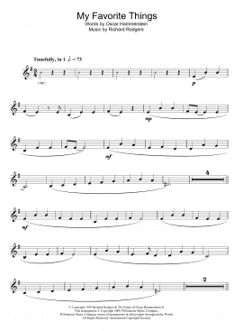 page one of My Favorite Things (from The Sound Of Music) (Clarinet Solo)
