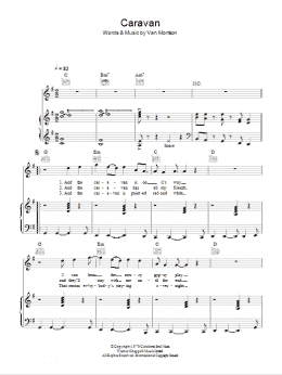 page one of Caravan (Piano, Vocal & Guitar Chords)