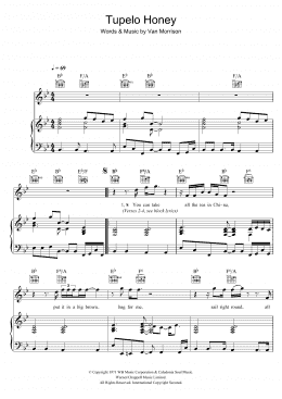page one of Tupelo Honey (Piano, Vocal & Guitar Chords)