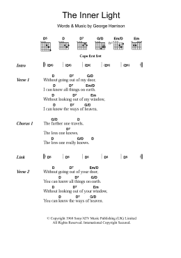 page one of The Inner Light (Guitar Chords/Lyrics)