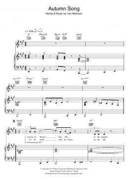 page one of Autumn Song (Piano, Vocal & Guitar Chords)