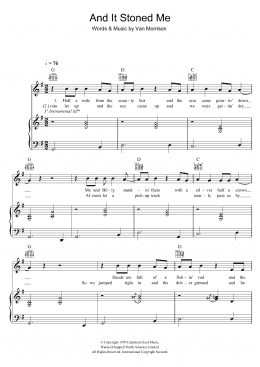 page one of And It Stoned Me (Piano, Vocal & Guitar Chords)