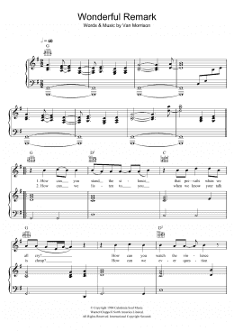 page one of Wonderful Remark (Piano, Vocal & Guitar Chords)