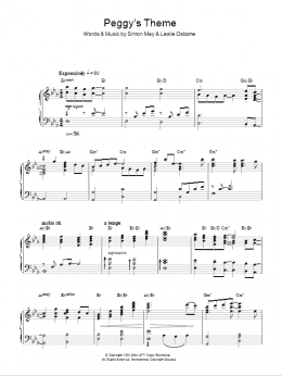 page one of Peggy's Theme (Piano Solo)