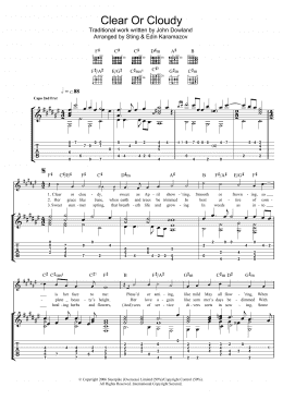 page one of Clear Or Cloudy (as performed by Sting and Edin Karamazov) (Guitar Tab)