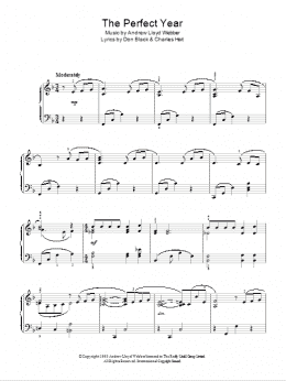 page one of The Perfect Year (from Sunset Boulevard) (Easy Piano)