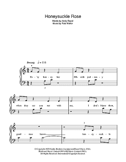 page one of Honeysuckle Rose (5-Finger Piano)