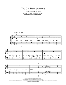 page one of The Girl From Ipanema (Garota De Ipanema) (5-Finger Piano)