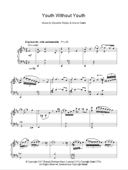page one of Youth Without Youth (Youth Without Youth) (Piano Solo)