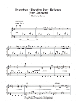 page one of Snowdrop / Shooting Star / Epilogue (Piano Solo)