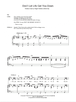 page one of Don't Let Life Get You Down (Piano, Vocal & Guitar Chords)