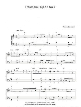page one of Traumerei Op. 15, No. 7 (Easy Piano)