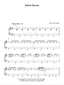 page one of Sabre Dance (Easy Piano)