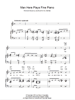 page one of Man Here Plays Fine Piano (Piano, Vocal & Guitar Chords)