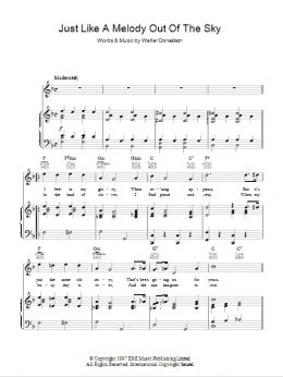 page one of Just Like A Melody Out Of The Sky (Piano, Vocal & Guitar Chords)