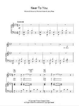 page one of Near To You (Piano, Vocal & Guitar Chords)