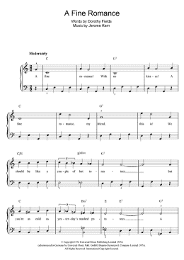 page one of A Fine Romance (Beginner Piano)