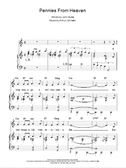 page one of Pennies From Heaven (Piano, Vocal & Guitar Chords)