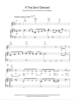 page one of If The Devil Danced (Piano, Vocal & Guitar Chords)