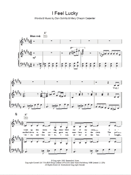 page one of I Feel Lucky (Piano, Vocal & Guitar Chords)