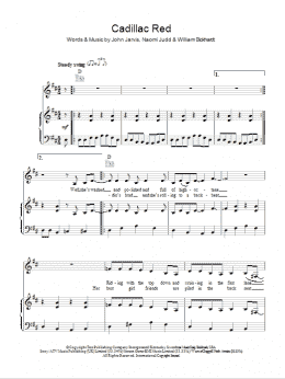 page one of Cadillac Red (Piano, Vocal & Guitar Chords)