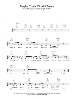 page one of Maybe That's What It Takes (Lead Sheet / Fake Book)