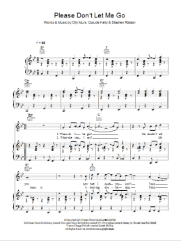 page one of Please Don't Let Me Go (Piano, Vocal & Guitar Chords)
