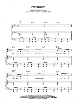 page one of Intoxication (Piano, Vocal & Guitar Chords)