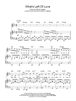 page one of What's Left Of Love (Piano, Vocal & Guitar Chords)