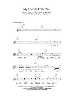 page one of My Friends Over You (Lead Sheet / Fake Book)