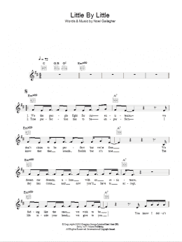 page one of Little By Little (Lead Sheet / Fake Book)