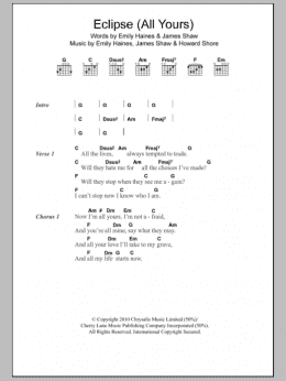 page one of Eclipse (All Yours) (Guitar Chords/Lyrics)
