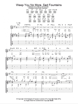 page one of Weep You No More, Sad Fountains (as performed by Sting and Edin Karamazov) (Guitar Tab)