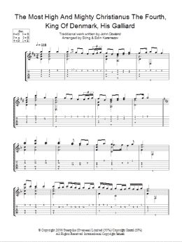page one of The Most High And Mighty Christianus The Fourth... (as performed by Sting and Edin Karamazov) (Guitar Tab)