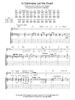 page one of In Darkness Let Me Dwell (as performed by Sting and Edin Karamazov) (Guitar Tab)