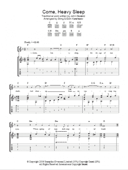 page one of Come, Heavy Sleep (as performed by Sting and Edin Karamazov) (Guitar Tab)