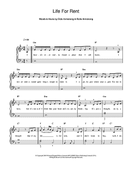 page one of Life For Rent (Beginner Piano)