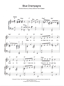 page one of Blue Champagne (Piano, Vocal & Guitar Chords)