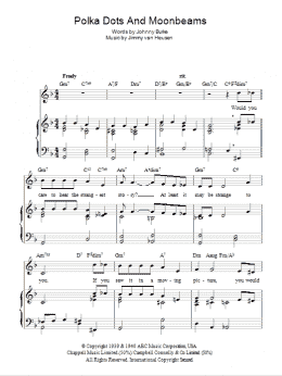 page one of Polka Dots And Moonbeams (Piano, Vocal & Guitar Chords)