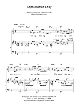 page one of Sophisticated Lady (Piano, Vocal & Guitar Chords)