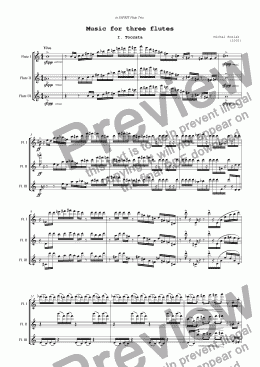 page one of Music for Three Flutes - Toccata