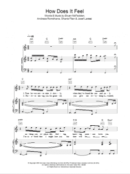 page one of How Does It Feel (Piano, Vocal & Guitar Chords)