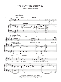 page one of The Very Thought Of You (Piano, Vocal & Guitar Chords)