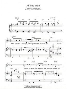 page one of All The Way (Piano, Vocal & Guitar Chords)