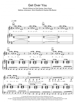 page one of Get Over You (Piano, Vocal & Guitar Chords)