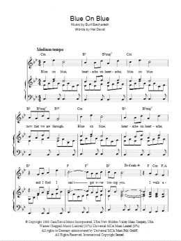 page one of Blue On Blue (Piano, Vocal & Guitar Chords)